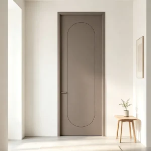 Wooden Door with Honeycomb Paper-Filled Solid Wood Bridge-Hole Board