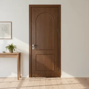 Wooden Entrance Door with Soundproofing, Modern Residential Style for Study Rooms and Bedrooms