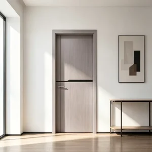 Wooden Interior Bedroom Doors Minimalist Solid Wood Sound Insulating 3-Year Warranty Custom Paint-Free Complete Door Sets