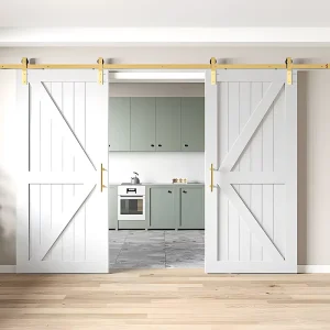 Wooden Sliding Barn Door Interior Room Divider for Kitchen Living Room Custom Sizes for North American Home Builders