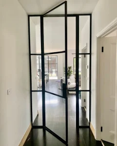 Wrought Iron Double Swing Doors Rust-Free Finish for Hotels, Coastal Homes, and Commercial Buildings