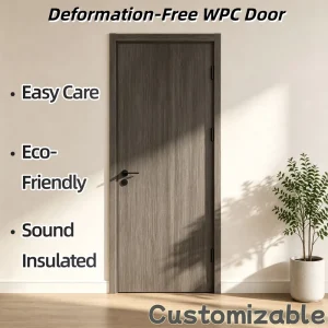 Zero Formaldehyde Anti-Mold WPC Flush Door Non-deform Interior Door for Australia Beachside Apartment