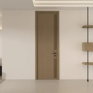 Zero-VOC Custom Dark Paint-Free MDF Room Door with Finished Surface Sound Insulation for Interior/Exterior Use