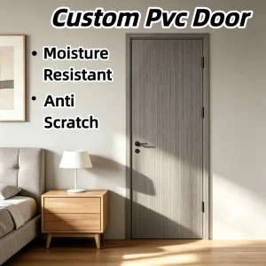 Zero VOC Paint-Free PVC Interior Door with Edge Banding for Hotels, Apartments, Homestays, and Guest Rooms