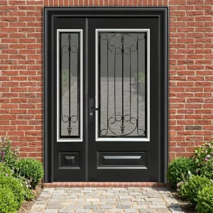 Zinc Alloy Cold Rolled Galvanized Steel Security Door Anti-Rust Middle East Style Villa Entrance Main Gate