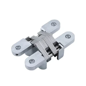 Zinc Alloy Cross Hinge, Three-Dimensional Hidden Hinge for Doors and Cabinets