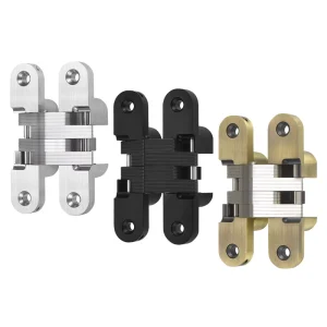 Zinc Alloy Solid Metal Cross Hinges for Wooden Doors, Hidden Doors, Wardrobes, and Cabinet Doors 13x60mm