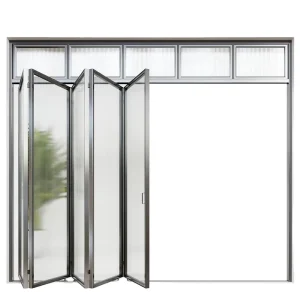 Commercial White Aluminum Accordion Folding Door