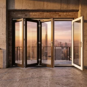 Custom Aluminum Frame Folding Door, Accordion-Style Folding Door