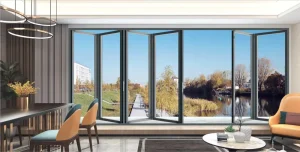 Custom Aluminum Glass Bi-Fold Door, Accordion-Style Folding Door
