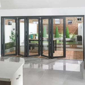 Aluminum Folding Door, Aluminum Frame Glass
