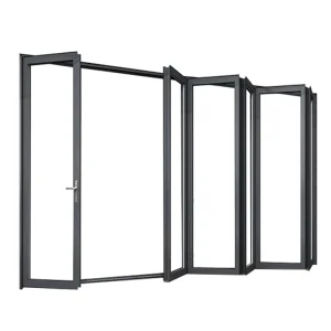 Space-Saving Aluminum Glass Folding Door for Indoor, Outdoor, Patio, Balcony, and Room Applications