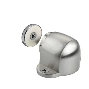 1-Piece Stainless Steel Waterproof Adhesive Hidden Door Stopper with Rubber Holder