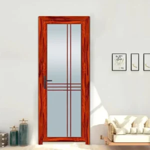 1.4 Single Pack Titanium Magnesium Alloy Double Layer Tempered Glass Swing Door Custom Made For Bathrooms And Kitchens