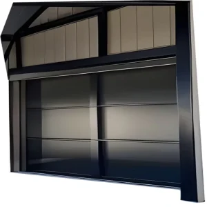10 ft X 8 ft Automatic Black Steel Insulated Tilt-Up Garage Door