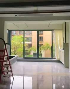 118 Modern Drift Inward Tilting Horizontal Sliding Window Hanging Aluminum Alloy Frame Stainless Steel Screen Double Toughened
