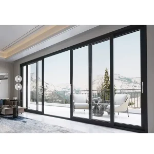 16ft x 8ft Impact-Resistant Aluminum Sliding Glass Door for Exterior