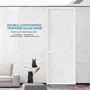 18/35 Ultra-Narrow Titanium-Magnesium Alloy Profile with 8 mm Single-Pane Glass for Bathrooms and Kitchens