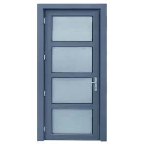 180 Degree Interior Glass Hinge Swing Door, Storefront Door, Soundproof, Double Tempered Glass, Aluminium Casement Door