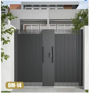 2-Meter European Aluminum Alloy Automatic Sliding Courtyard Gate for Villa, Garden, and Hotel