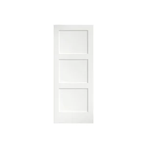 2-Panel Modern White Primed Solid Wood Core Interior Door with Sound Insulation for Bedroom and House