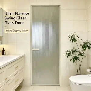 2.0-Series Ultra-Thin Titanium-Magnesium Alloy 8-Millimeter Single-Pane Hinged Door for Bathrooms and Kitchens