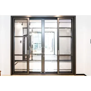 3-Panel French Exterior Glass Windows and Swing Sliding Doors with Top and Bottom Panels