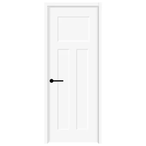 30 In. x 80 In. Smooth 3-Panel Honeycomb White-Primed Wooden Interior Shaker Door