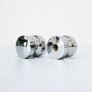 304 Grade Metal Recessed Round Door Handle Knob Set for Glass Bathroom Shower Doors