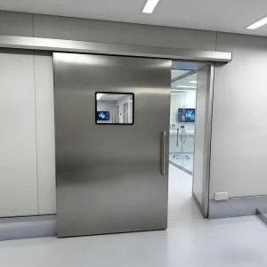 304 Stainless Steel Automatic Hermetic Airtight Sliding Door with Vision Panel for Hospitals