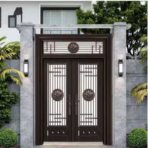 3D Customizable Cast Aluminum Door for Villas and Shops