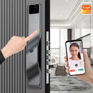 3D Face Recognition Palm Vein Fingerprint Smart Door Lock for Home and Apartment Access Control