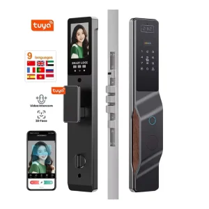 3D Face Recognition Smart Door Lock With Biometric RFID IC Card WiFi App Security Camera and Fingerprint Access