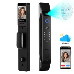 3D Face Recognition Smart Door Lock with Camera WiFi Video Intercom Automatic Digital Fingerprint Deadbolt for Luxury Villa