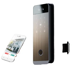3D Face Recognition Smart Door Lock with Radar Sensor and 4200mAh Rechargeable Battery for Homes and Villas