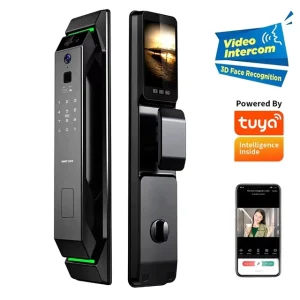 3D Face Recognition Video Intercom Smart Door Lock with Fingerprint, Password, Key, App, WiFi