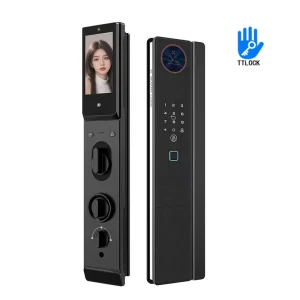 3D Facial Recognition Smart Lock with Aluminum Alloy, Palm Vein, Automatic Fingerprint, and Password Entry for Wooden Doors