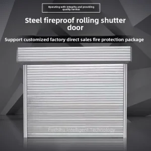 3H Fire Rated Steel Fireproof Roller Shutter Door with Automatic Fire Safety Alarm Linkage for Warehouses