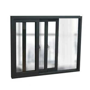 58 Series Anti Theft PVC Frame Swing Window Double Glass Sound Insulation Postmodern Design for Bedroom
