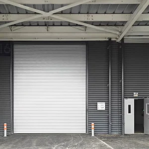 6 X 8 Stainless Steel & Aluminum Alloy Automatic Roller Garage Doors with Windproof Feature Modern Design for Warehouse Use