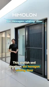 60 Series Modern Luxury Sliding Door with Durable Aluminum Frame and Large Glass Panels for Outdoor Balcony Entrance