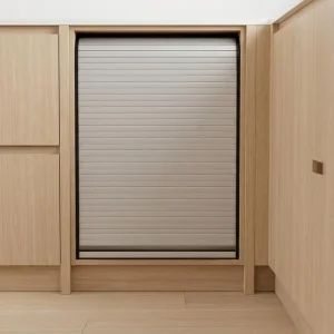 650x500mm PVC Tambour Door Silver Black Kitchen Cabinet Wardrobe Appliance Roll-Up Door