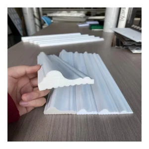 6cm Modern White Polystyrene Moulding Lightweight Door Casing Frame with PVC for Hotels Plastic Material