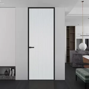 6mm Aluminum Folding Bathroom Shower Door with Tempered Glass, Frameless, for Hotels