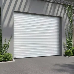 77mm Automatic Steel Roller Shutter Door with High-Temperature Resistance, Motor System and Finished Surface for Garage Use