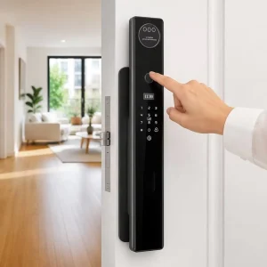 8-in-1 Smart Door Lock with Face Recognition, Palm Vein, Video Camera, WiFi, and Keyless Aluminum Alloy Deadbolt