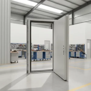85cmx200cm 10cm Thick Steel Single Swing Soundproof Door 35dB Sound Insulation Workshop Mall Supermarket Hotel Exterior