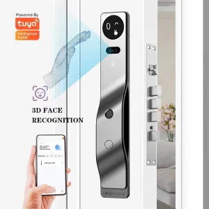 AI Palm Vein and Face Recognition Smart Lock with Video Intercom, Temporary Password, App, WiFi, Multi-Language