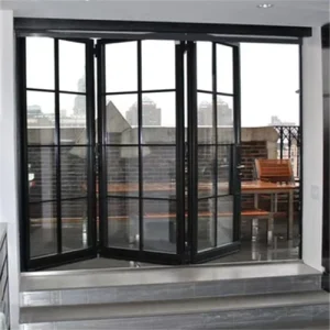 AS2047 Australia Standard Frameless Aluminum Bi-Fold Sliding Door for Balcony, Bathroom, Restaurant, or Cafe
