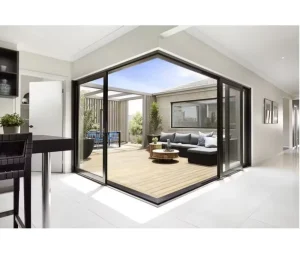 AS2047 NFRC Tempered Glass Sliding Door Aluminium Frame Tempered Glass Interior Door with Grill Design